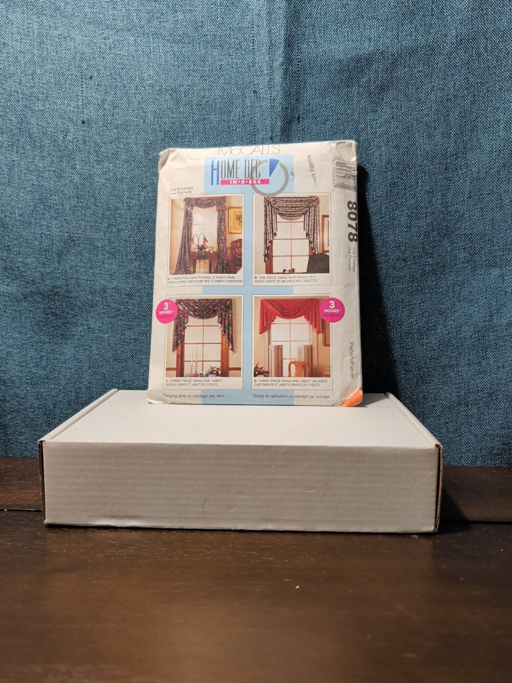 Vintage 1995 McCalls 8078 Home Dec In A Sec Window Treatment Swag Valance UNCUT - Picture 10 of 16